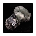 Pikkukuva 4 / 5: Kivet ja mineraalit. Prase Kvartsi + Galena + Hematiitti. 931,0 ct. Jiangxin maakunta, Kiina.