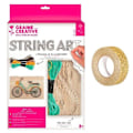 Miniatyrbillede 2 af 2: Coffret ramme i træ String Art cykel 30 cm + 5 m glitrende gold masking tape
