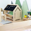 Miniatyrbillede 1 af 4: KREATIVT aktivitetsbord i naturligt træ Beige
