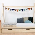 Miniatyrbild 4 av 4: Lit Tipi - Benlemi - NAKANA - Massivt trä - 80 x 160 cm - Natur lackat Beige