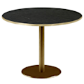 Miniatyrbillede 1 af 4: Rundt bord Ø 120 cm Rom bistro sort sten Svart
