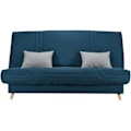 Miniatyrbillede 1 af 6: COMFORT BULTEX Clic clac 3 steder - Blåt stof - Fremstillet i Frankrig - L 192 x D 95 x H 101 - MONA Mörk ankblå