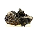 Miniatyrbillede 3 af 6: Sten og mineraler. Cubanite + Prase Quartz. 1292,0 øre. Trepca, Kosovo.
