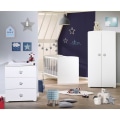 Pikkukuva 3 / 3: Vaihtoarkku - Babyprice - Basic - 3 laatikkoa - Valkoinen - Harmaat tähtinapit