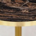 Pikkukuva 3 / 4: Pyöreä korkea tanko Ø 60 cm Rooma bistro kiiltävä suonimarmori Svart