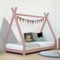 Miniatyrbillede 2 af 4: Lit tipi barn NAKANA 90 x 190 lyserød pastel Rosa