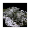 Miniatyrbillede 2 af 3: Sten og mineraler. Kvarts med Byssolite + Epidote indeslutninger. 911,0 øre. Envers de Chamrousse, Isère, Frankrig.