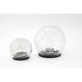 Miniatyrbillede 2 af 4: GALIX solsfære - Knust glaseffekt - Ø 10 cm - 15 hvide LED'er Transparent