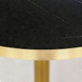 Miniatyrbillede 3 af 4: Rundt bord Ø 120 cm Rom bistro sort sten Svart