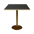 Miniatyrbillede 1 af 4: Bord 70 x 70 cm Rom bistro sort sten Svart