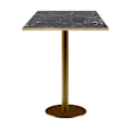 Miniatyrbillede 1 af 4: Højt bord 60 x 60 cm Rom bistro blank sort marmor Svart