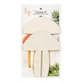 Miniatyrbillede 1 af 2: Julepynt i træ - 2 svampe i relief Beige