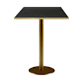 Miniatyrbillede 1 af 4: Barbord 60 x 60 cm Rom bistro sort sten Svart