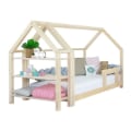 Pikkukuva 1 / 4: Mökin sänky hyllyllä 90 x 200 luonnollinen - GENERIC - TERY - Massiivipuu - Beige - Säleet - Lapsi Beige
