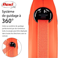Pikkukuva 5 / 6: TRIXIE flexi XTREME hihnahihna - Koko L - 8m - Musta ja oranssi svart/orange