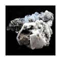 Miniatyrbillede 5 af 6: Sten og mineraler. Goshenit, Muscovite, Albite. 1580,0 øre. Mt Xuebaoding, Sichuan, Kina.