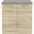 Pikkukuva 2 / 5: Pohjayksikkö 2 saranoidulla ovella ja työtasolla - Sonoma tammi sisustus - P 80 x S 51,6 x K 82 cm - LASSEN