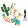 Pikkukuva 2 / 2: 4 Llama Cookie Cutters + Black Icing Pen