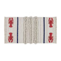 Miniatyrbillede 1 af 4: Maskinvaskbart beige tæppe med frynser Mini Lobster XS Lorena Canals - 80x140cm - Beige