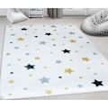 Miniatyrbillede 2 af 4: Børneteppe - Tricolor - 120x160 cm - Antiskid - Vaskbar i maskine - Polyester Ecru