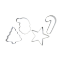Miniatyrbillede 2 af 3: Udstansere - SCRAPCOOKING - Jul - 4 stk - Hvidt metal - Ikke opvaskemaskinevenlig
