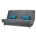 Miniatyrbillede 3 af 6: COMFORT BULTEX Clic clac 3 steder - Antracit stof - Fremstillet i Frankrig - L 192 x D 95 x H 101 - MONA Antracit