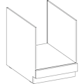 Pikkukuva 5 / 5: Työtasolla varustetun uunin pohjayksikkö - Matt harmaa - P 60 x S 51,6 x K 85 cm - LASSEN Matt grå
