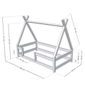 Miniatyrbillede 4 af 4: Lys seng barn NAKANA 90 x 200 beige Beige