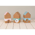 Miniatyrbillede 4 af 4: Kit boks til folding - Hus - Kraft - 14 x 7,5 x 7,5 cm kastanj