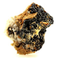 Miniatyrbillede 1 af 4: Sten og mineraler. Siderit, Bournonit, Kvarts. 1926,5 ct. Saint-Pierre-de-Mésage, Isère, Frankrig.