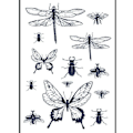 Miniatyrbild 1 av 2: Termoöverföring - Ki-Sign - Insekter - A4 - Enkelt att applicera - Hot fix Svart