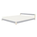 Pikkukuva 1 / 4: Skandinaavinen COMFY parisänky 180 x 200 harmaa ja luonnollinen Grå