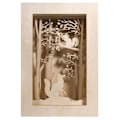 Miniatyrbillede 1 af 4: DIY 3D træramme juleskov 20 x 30 x 6,6 cm Beige