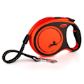 Miniatyrbillede 2 af 6: TRIXIE flexi XTREME remsnor - Str. L - 8m - Sort og orange svart/orange