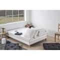Miniatyrbild 1 av 3: Pack redo att sova Madrass 140x190 cm + Boxresår + Täcke + 2 kuddar 60x60 cm - Skum 14 cm - Fast - DEKO DREAM TOP Vit