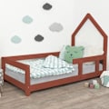 Miniatyrbillede 1 af 4: Lit cabane enfant POPPI 80 x 160 rød mursten 1 Röd