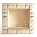 Miniatyrbillede 1 af 3: Firkantet træ adventskalender 32 x 32 cm Beige