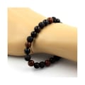 Miniatyrbillede 3 af 3: Sten og mineraler. Mahogni Obsidian Beads Armbånd + Sort Obsidian + Lava 8 mm. Fremstillet i Frankrig. Svart