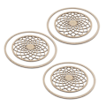 Miniatyrbillede 2 af 2: 3 træskiver til drømmefanger Ø 13 cm + 3 ringe 18 cm Beige