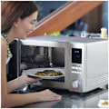 Pikkukuva 4 / 5: SHARP R-922STWE - Ruostumattomasta teräksestä valmistettu mikroaaltouunigrilli - 32 L - 1000 W - Grilli 1100 W - Uuni 2500 W - Vapaasti seisova Rostfritt stål