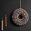 Miniatyrbillede 2 af 3: Mini grankogle krans Ø 30 cm kastanj