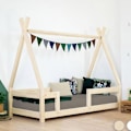 Miniatyrbillede 4 af 4: Benlemi - DO-0003/90X200-BIL - NAKANA tipi træ enkeltseng Hvid 90x200cm Vit