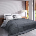 Pikkukuva 2 / 2: HUDSON kevyt mikrokuitupeitto 200g/m² 240x260cm harmaa ja hopea