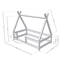 Miniatyrbillede 4 af 4: Lit cabane enfant NAKANA 90 x 180 grøn petroleum Grön