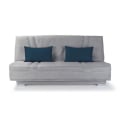 Miniatyrbillede 1 af 6: COMFORT BULTEX Click-clack bænksæde - 3 steder - Grå stof + Blå pyntepuder - L193 x Ljusgrå + Blå kuddar