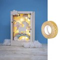 Miniatyrbillede 1 af 2: Ramme i træ med 3D-motiv af en enhjørning 20 x 30 cm + glitrende guld masking tape 5 m Beige