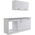 Miniatyrbillede 2 af 6: OSLO komplet køkken - L 180cm - Mat Hvid - Bordplade medfølger