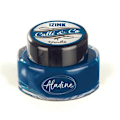 Miniatyrbillede 1 af 2: Kalligrafi blæk - ALADINE - Azurite blå - 15 ml - Lys stabil - Blandbare farver Azuritblått