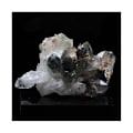 Miniatyrbillede 2 af 2: Sten og mineraler. Kvarts + Klorit. 197,0 ct. Vizille, Isère, Frankrig..
