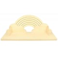 Miniatyrbillede 1 af 4: Væghylde - ARTEMIO - Regnbue 40cm - Beige - Trælook - Moderne Beige
